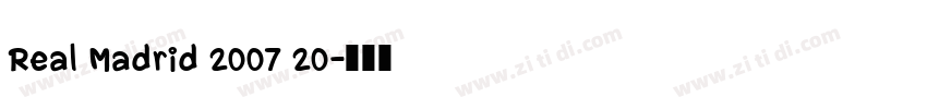 Real Madrid 2007 20字体转换